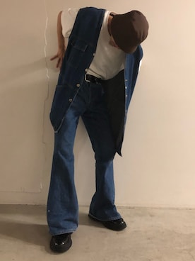 「ZARA（ザラ）のアイテム（シューズ、ブラック系）」を使った、オカダケントさん（メンズ・171cm）の夏コーディネート