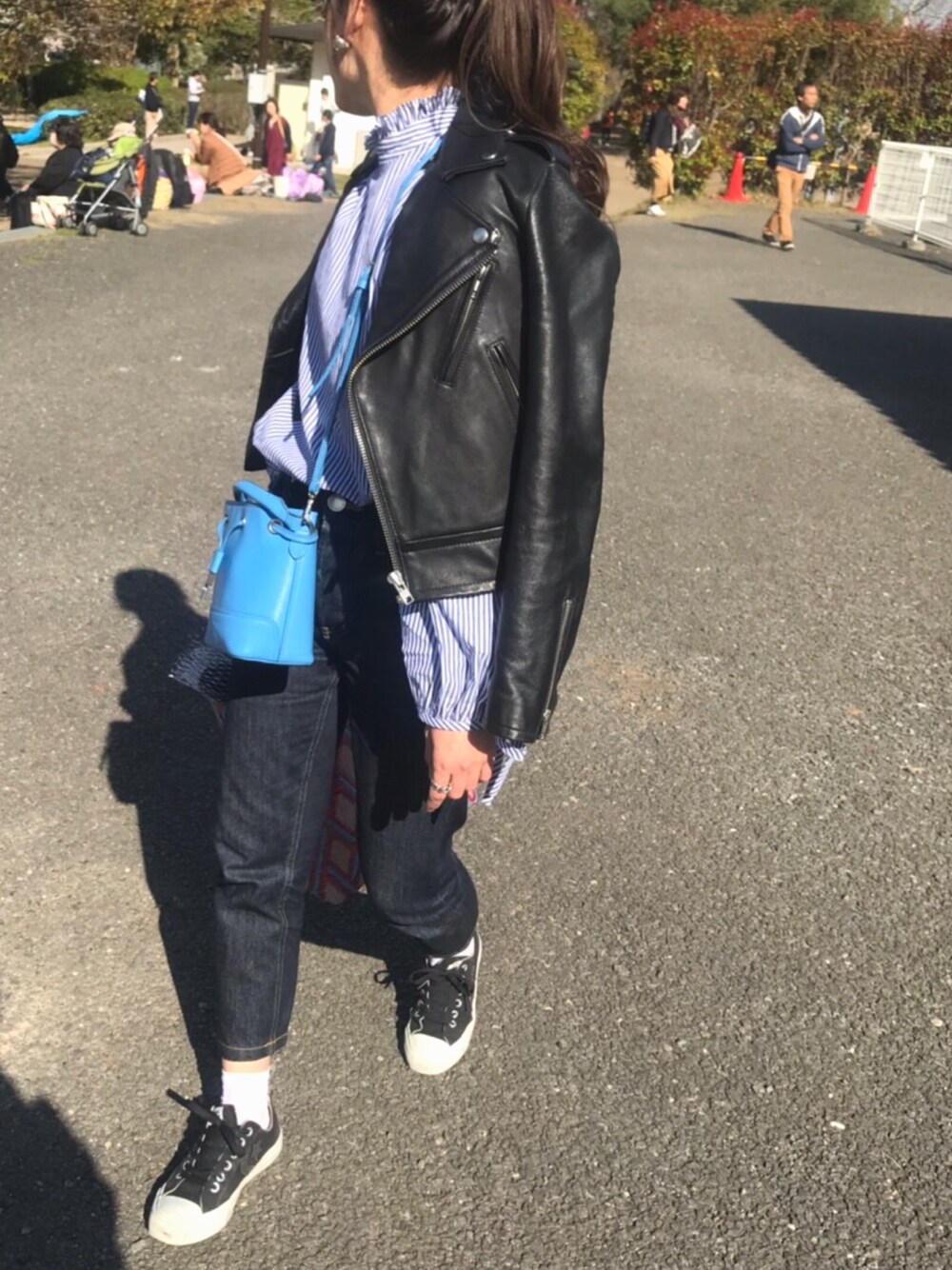 saeさんの「レザーラーダースジャケット（TODAYFUL）」を使ったコーディネートの1枚目の写真
