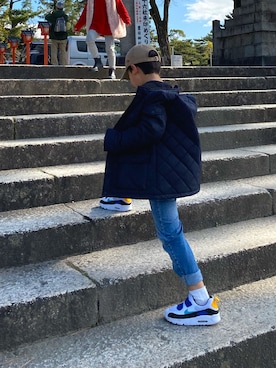 「ZARA KIDSのアイテム（ナイロンジャケット）」を使った、saさん（キッズ・121cm）の冬コーディネート