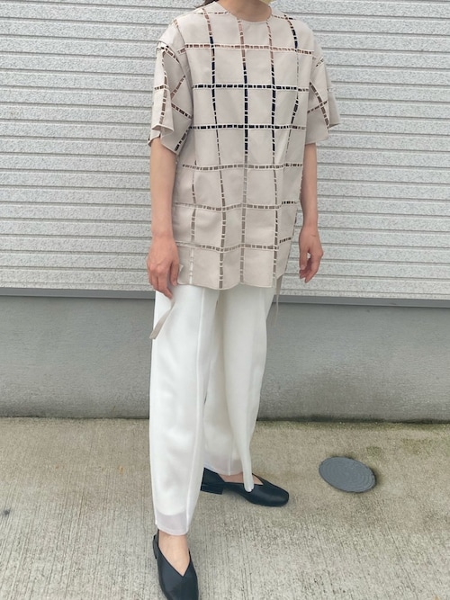 柄アウター☆トゥモローランド、ドゥーズィエムクラス、ルシェルブルー、シップス LE CIEL BLEU（ルシェルブルー）の「Square Lace Top（シャツ