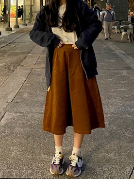 「Carhartt（カーハート）のアイテム（モッズコート）」を使った、Yuuuさん（レディース・164cm）の秋コーディネート