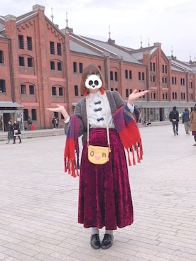 「チャイナシャツ」｜「アイテム（財布/小物）」を使った、🐼ぱんださん🐼さん（レディース・167cm）の春コーディネート