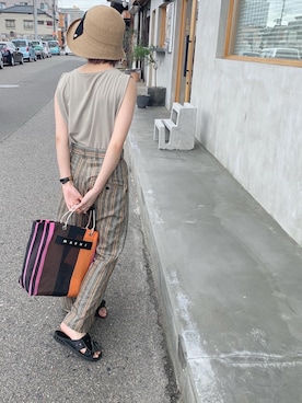 「Dessin de Mode（デッサンドモード）のアイテム（パンツ）」を使った、ooさん（レディース・150cm）の夏コーディネート