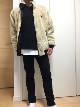 「TOMMY HILFIGER（トミーヒルフィガー）のアイテム（ブルゾン）」を使った、仙人掌さん（メンズ・164cm）の冬コーディネート