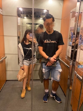 「STUSSY（ステューシー）のアイテム（ブルゾン）」を使った、Kamanさん（レディース・149cm）の冬コーディネート
