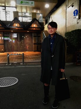「THE RERACS（ザ・リラクス）のアイテム（その他アウター）」を使った、WTTKさん（メンズ・180cm）の冬コーディネート