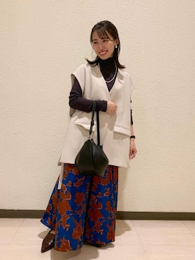 「EMMEL REFINES（エメルリファインズ）のアイテム（その他アウター）」を使った、岡野未羽さん（レディース・153cm）の夏コーディネート