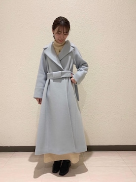 「EMMEL REFINES（エメルリファインズ）のアイテム（その他アウター）」を使った、岡野未羽さん（レディース・153cm）の秋コーディネート