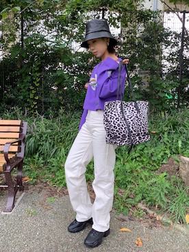 「OSYAREVO（オシャレボ）のアイテム（トートバッグ）」を使った、genyuanziさん（レディース・163cm）の秋コーディネート