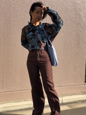 「OSYAREVO（オシャレボ）のアイテム（トートバッグ）」を使った、genyuanziさん（レディース・163cm）の秋コーディネート