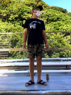 「アイテム（サンダル）」を使った、rasさん（メンズ・172cm・40代）の夏コーディネート