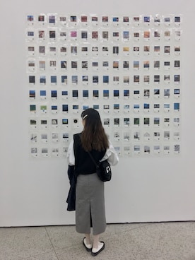 「看展穿搭」｜Kseniaaaaaさん（レディース・160cm）の冬コーディネート