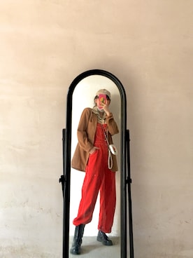 「盐系风格」｜「アイテム（キャップ）」を使った、Kseniaaaaaさん（レディース・160cm）の春コーディネート