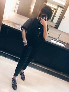 「アイテム（ブーティ、レッド系）」を使った、wathrunさん（レディース・151cm）の夏コーディネート