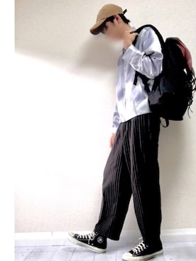 かおなしさん（メンズ・184cm）の秋コーディネート