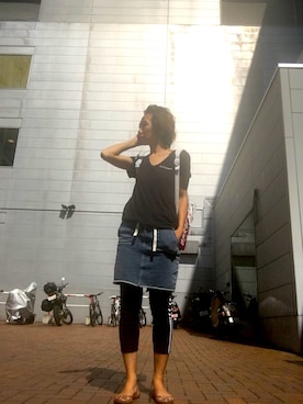 「Levi's（リーバイス）のアイテム（バックパック/リュック）」を使った、sinemon母さん（レディース・168cm）の秋コーディネート