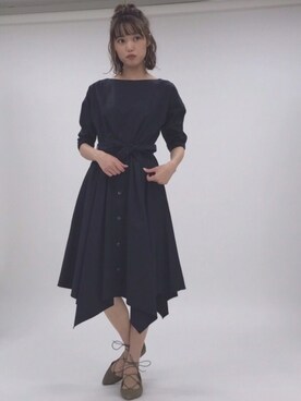 「アイテム（その他シューズ、グリーン系）」を使った、lippuさん（レディース・166cm）の春コーディネート