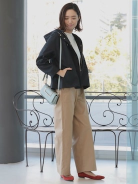 「BEAMS LIGHTS（ビームスライツ）のアイテム（パンツ）」を使った、lippuさん（レディース・166cm）の春コーディネート