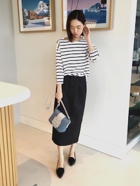 「BEAMS LIGHTS（ビームスライツ）のアイテム（バッグ）」を使った、lippuさん（レディース・166cm）の夏コーディネート