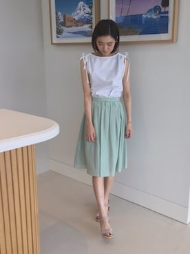 「BEAMS LIGHTS（ビームスライツ）のアイテム（トップス）」を使った、lippuさん（レディース・166cm）の春コーディネート