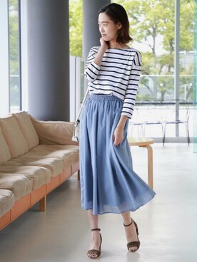 「BEAMS LIGHTS（ビームスライツ）のアイテム（バッグ）」を使った、lippuさん（レディース・166cm）の夏コーディネート