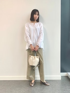 「BEAMS LIGHTS（ビームスライツ）のアイテム（バッグ）」を使った、lippuさん（レディース・166cm）の冬コーディネート