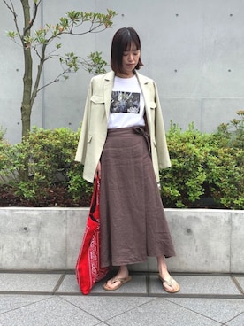 「BEAMS LIGHTS（ビームスライツ）のアイテム」を使った、lippuさん（レディース・166cm）の春コーディネート