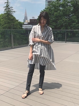 「BEAMS LIGHTS（ビームスライツ）のアイテム（パンツ）」を使った、lippuさん（レディース・166cm）の春コーディネート