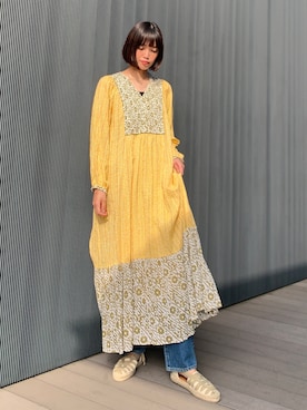 「BEAMS LIGHTS（ビームスライツ）のアイテム（パンツ）」を使った、lippuさん（レディース・166cm）の春コーディネート