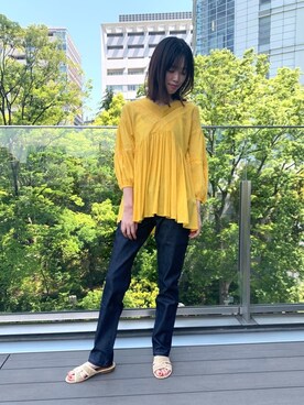 「BEAMS LIGHTS（ビームスライツ）のアイテム（トップス）」を使った、lippuさん（レディース・166cm）の春コーディネート