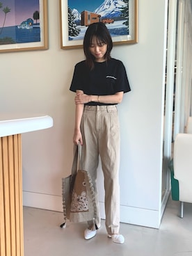 「エコバッグ」｜lippuさん（レディース・166cm）の春コーディネート