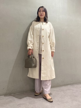 「URBAN RESEARCH ROSSO」｜「アイテム（トレンチコート）」を使った、marieさん（レディース・165cm）の冬コーディネート