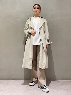 「URBAN RESEARCH（アーバンリサーチ）のアイテム（トレンチコート）」を使った、marieさん（レディース・165cm）の春コーディネート