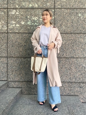 「URBAN RESEARCH（アーバンリサーチ）のアイテム（トレンチコート）」を使った、marieさん（レディース・165cm）の春コーディネート