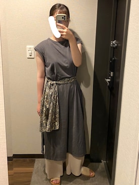 「ローリーズファーム(LOWRYS FARM)」｜「アイテム（財布/小物）」を使った、やまさん（レディース・163cm）の夏コーディネート