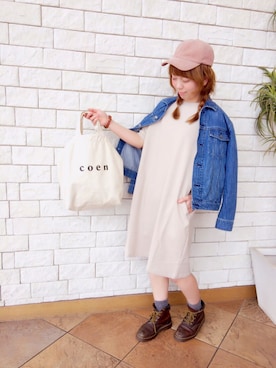 「coenスタッフスタイリング」｜「アイテム（デニムジャケット）」を使った、suzukiさん（レディース・164cm）の春コーディネート