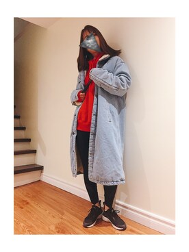 「TNA（ティーエヌエー）のアイテム」を使った、elva666さん（レディース・160cm）の冬コーディネート