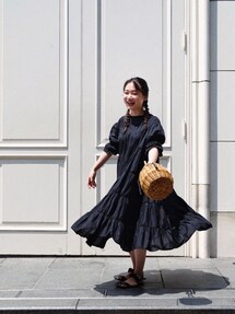 マーレット　パラディス　ワンピース　ベージュ　高級綿 22SS新作】Merlette マーレット PARADISE コットンパフスリーブ