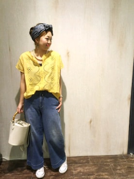 「Adam et Rope A・E・R（アダムエロペ）のアイテム」を使った、emiさん（レディース・158cm）の春コーディネート
