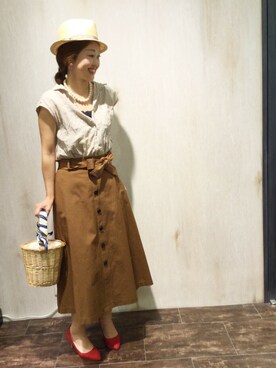 「アンディコール」｜emiさん（レディース・158cm）の春コーディネート