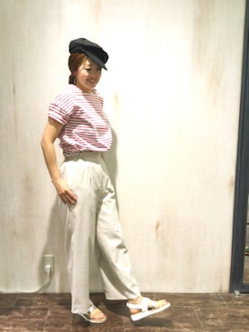 「Sono（ソーノ）のアイテム」を使った、emiさん（レディース・158cm）の春コーディネート