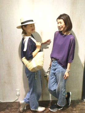 「Moname（モナーム）のアイテム」を使った、emiさん（レディース・158cm）の夏コーディネート