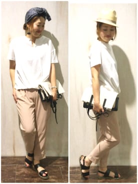 「Adam et Rope A・E・R（アダムエロペ）のアイテム」を使った、emiさん（レディース・158cm）の夏コーディネート