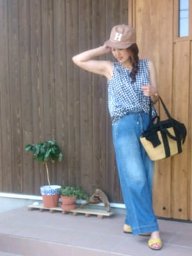 「Moname（モナーム）のアイテム」を使った、emiさん（レディース・158cm）の夏コーディネート