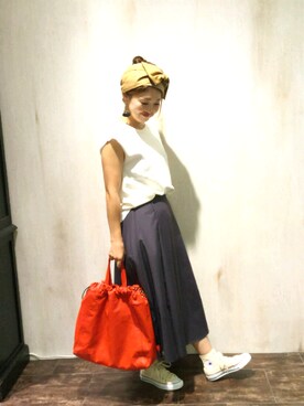 「Adam et Rope A・E・R（アダムエロペ）のアイテム」を使った、emiさん（レディース・158cm）の夏コーディネート