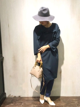 「Sono（ソーノ）のアイテム」を使った、emiさん（レディース・158cm）の秋コーディネート