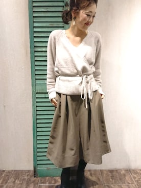 「忘年会」｜emiさん（レディース・158cm）の冬コーディネート