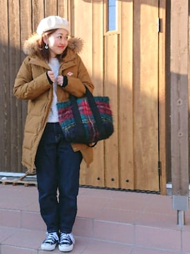 「LAULHERE（ロレール）のアイテム」を使った、emiさん（レディース・158cm）の冬コーディネート
