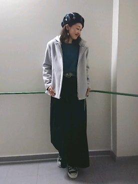 「アンディコール」｜「アイテム（その他アウター）」を使った、emiさん（レディース・158cm）の冬コーディネート
