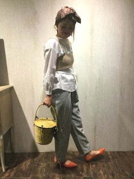 「Adam et Rope A・E・R（アダムエロペ）のアイテム」を使った、emiさん（レディース・158cm）の春コーディネート
